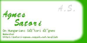 agnes satori business card